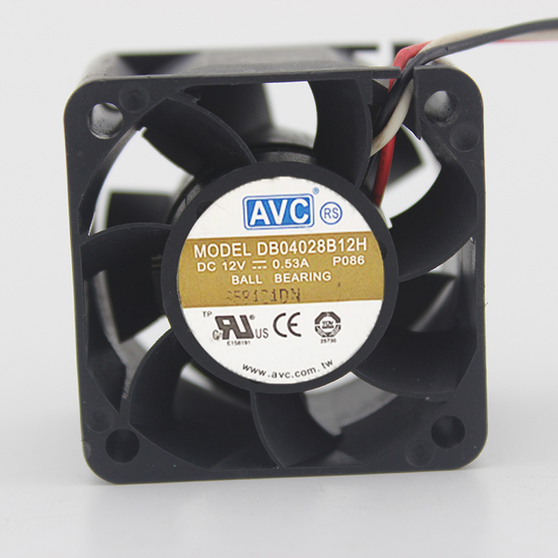 Original AVC DB04028B12H Cooling Fan 12V 0.53A 6.36W 4wires DB04028B12H Fans